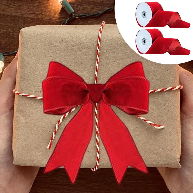 2 Rolls Packaging Wired Velvet - Velvet Ribbon Roll recension och pris