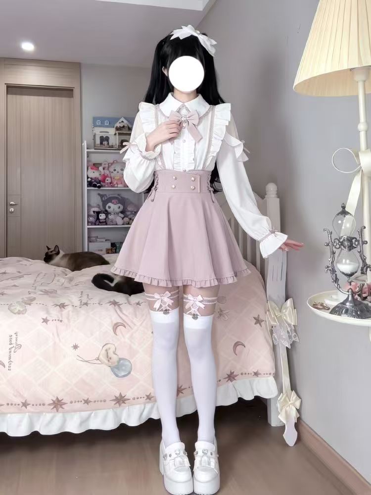 Japanese Sweet Lolita 2 Piece  - Elastic Lace Trim recension och pris