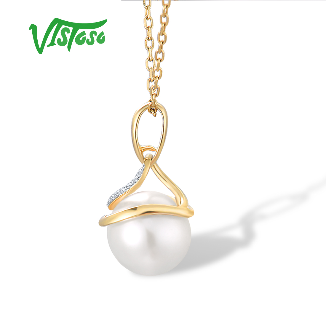 VISTOSO Genuine 9K 375 Yellow  - Pearl Trim Chain recension och pris