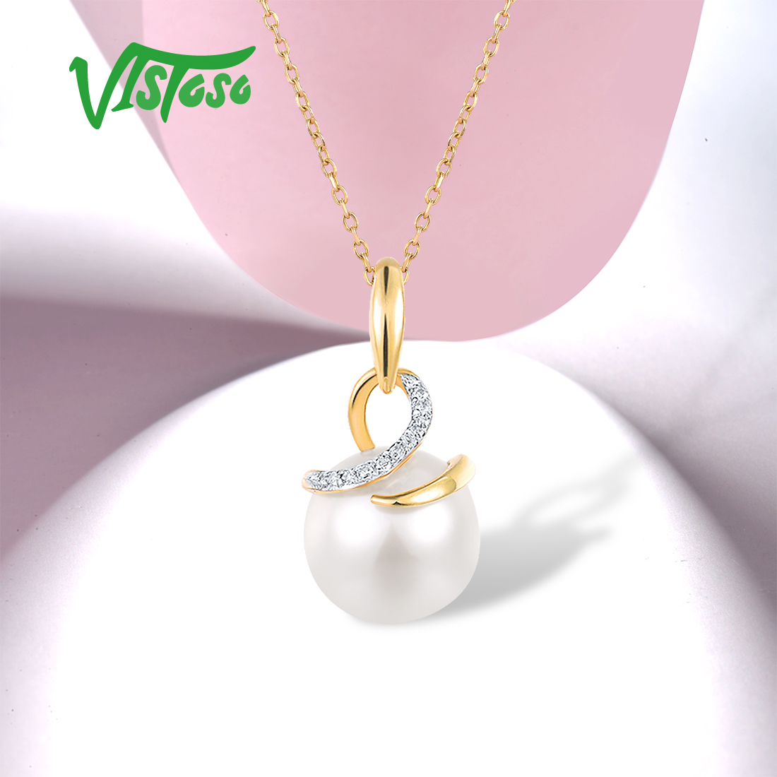 VISTOSO Genuine 9K 375 Yellow  - Pearl Trim Chain recension och pris
