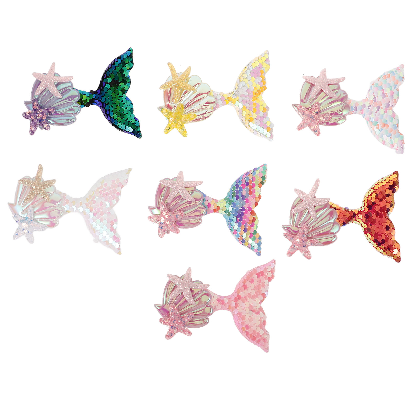 7Pcs Mermaid Fabric Patches fo - Embellish Craft recension och pris