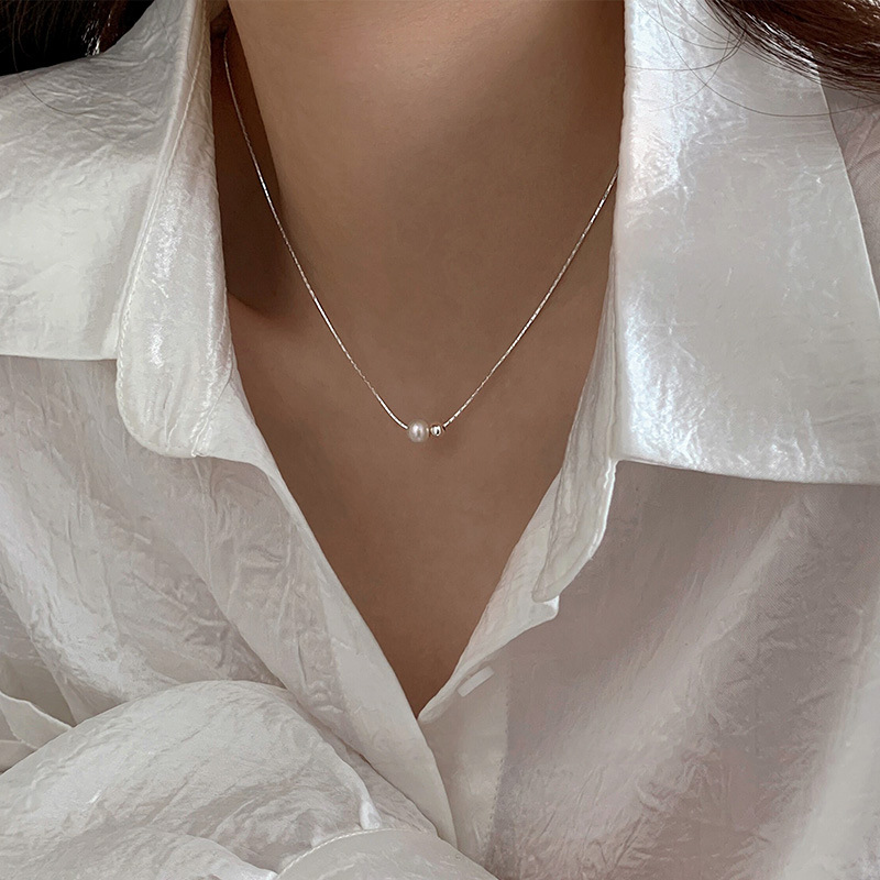 Christmas Gift 925 Sterling Si - Pearl Trim Chain recension och pris